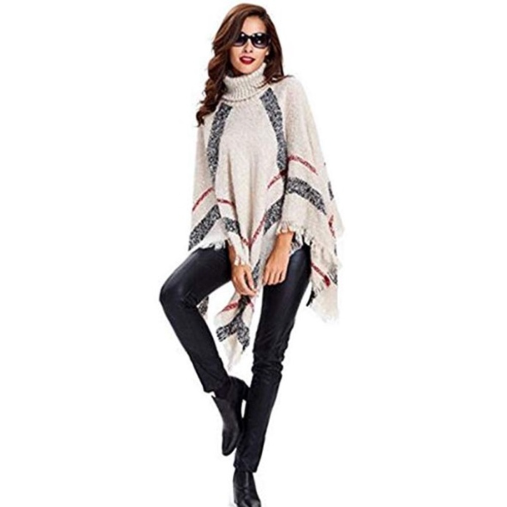 💕Womens Patterned Poncho💕 - Picture 4 of 4